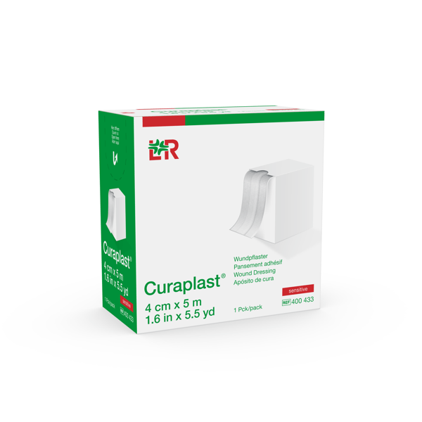 Wundschnellverband Curaplast® sensitive, 4 cm x 5 m