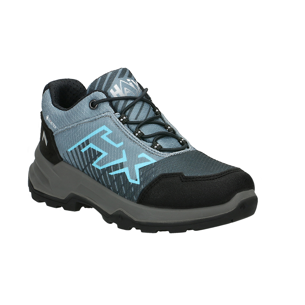 Haix Kinderschuh FUTURE HERO GTX low Grey / Teal, Größe EU 30