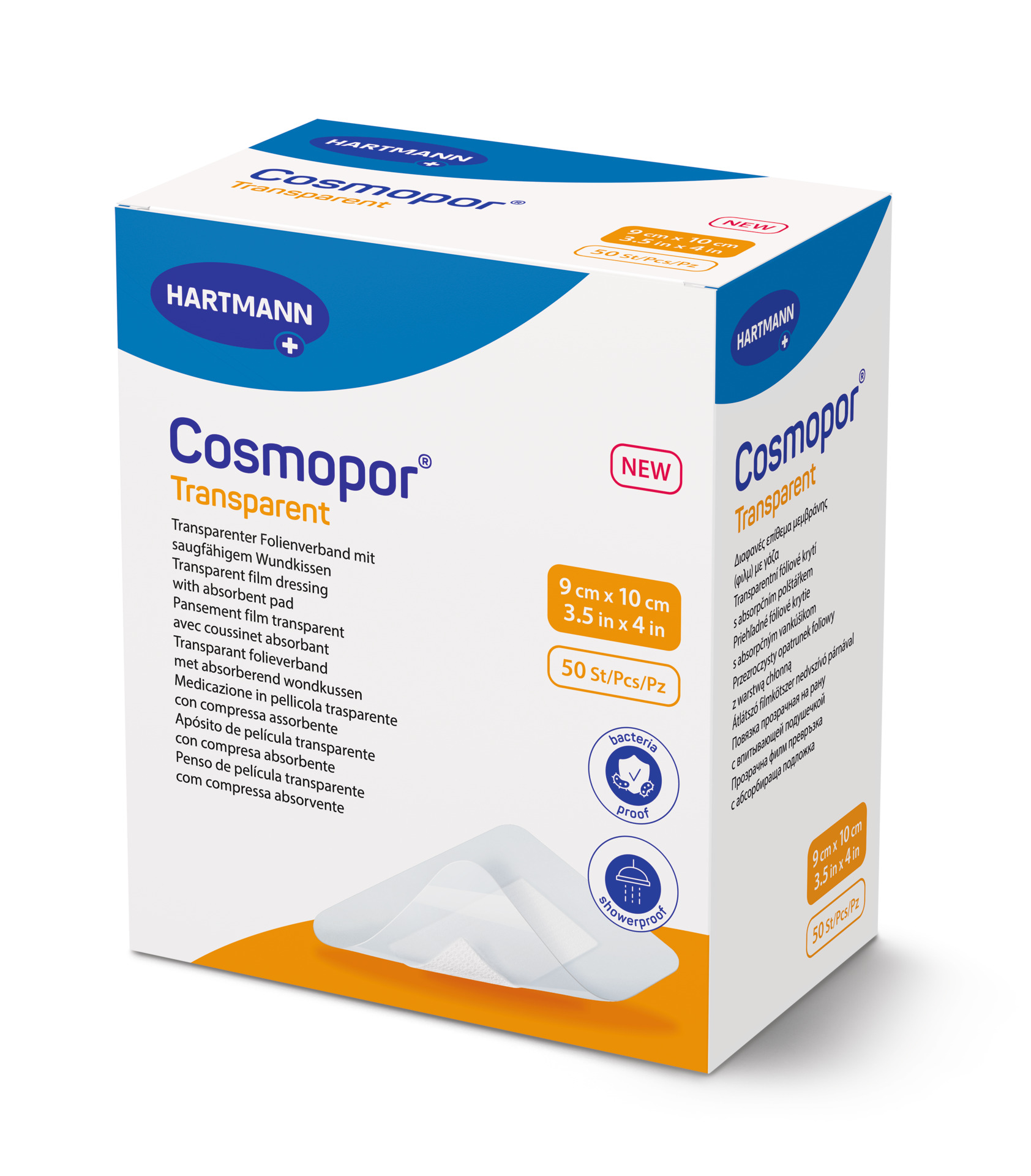Wundverband Cosmopor® Transparent, 9 x 10 cm, 50 Stück