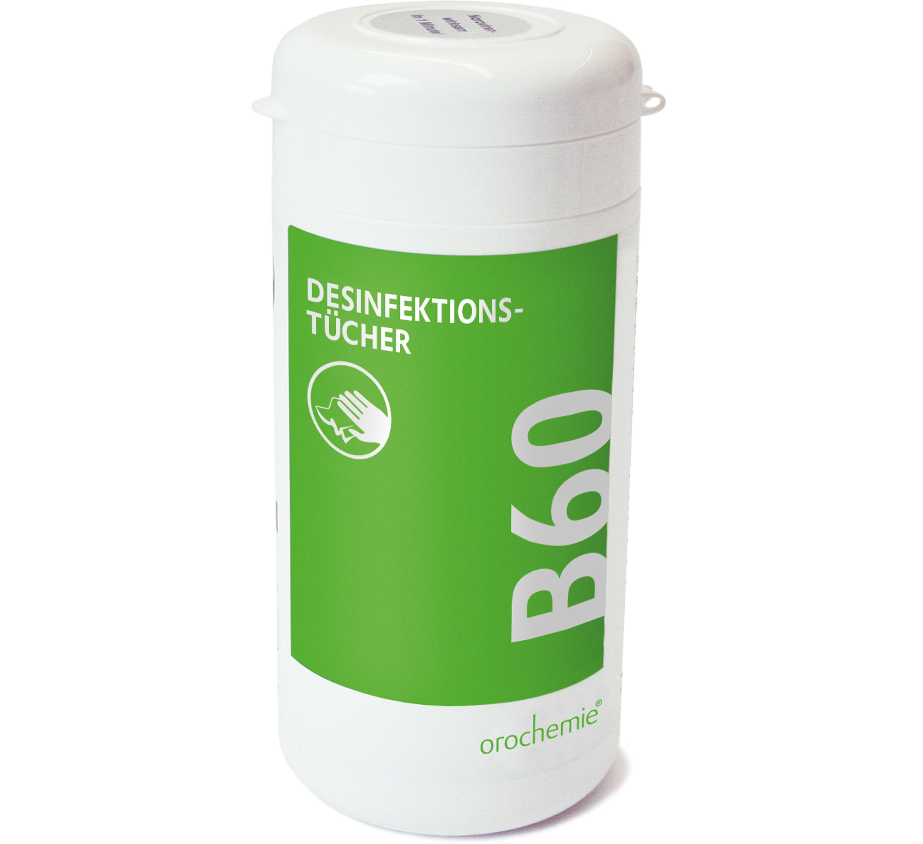 Desinfektionstücher orochemie® B 60, 1 Dose mit einer Nachfüllpackung á 110 Tücher