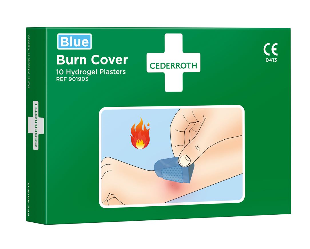 Hydrogelpflaster Burn Cover, blau, 10 Stück