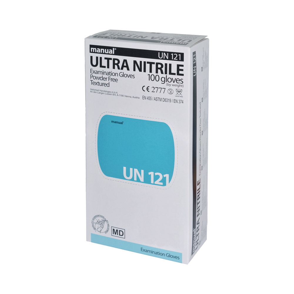 Einmalhandschuhe Manual Nitril UN 121, puderfrei, Größe S, 100 Stück
